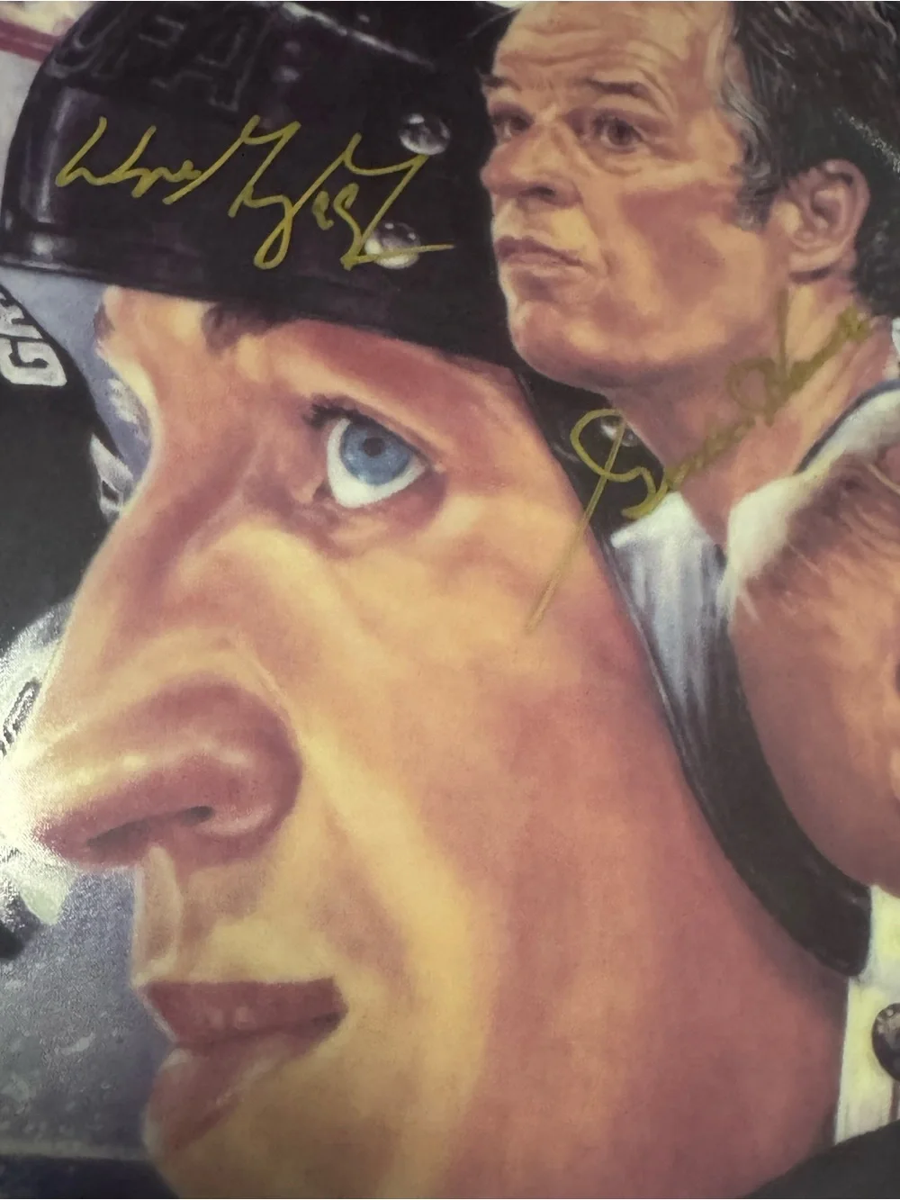 Wayne Gretzky Gordie Howe Signed Plate Gartlan USA The Great One LA Kings 904